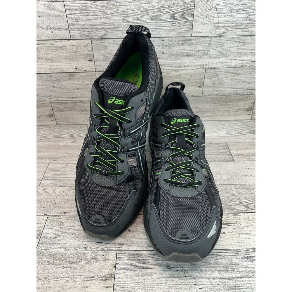 Asics Gel-Venture 5 Men Sz 10 Trail Running Shoes Grey Black Neon Green T5N3N